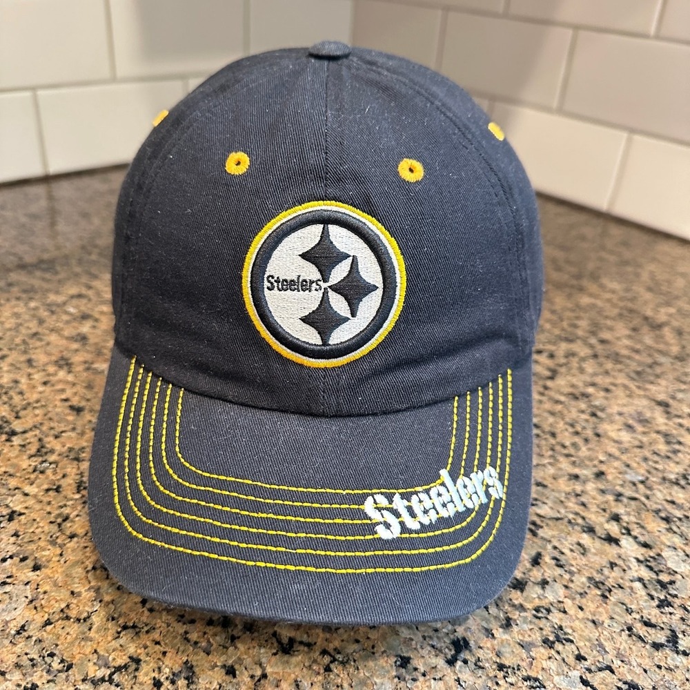 Pittsburgh Steelers Hat NFL Team Apparel Baseball Cap Men's Adjustable Black - Picture 1 of 8
